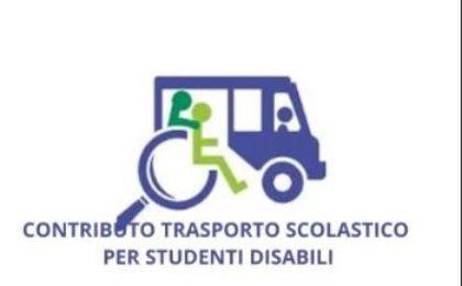 CONTRIBUTO TRASPORTO SCOLASTICO STUDENTI DISABILI 3-14 ANNI 