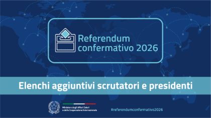 REFERENDUM COSTITUZIONALE - ELENCO AGGIUNTIVO SCRUTATORI E PRESIDENTI DI SEGGIO